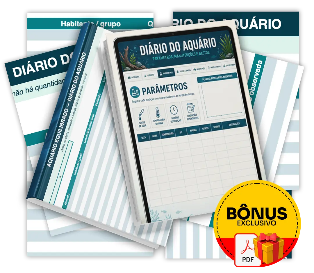 Diário do Aquário - Parâmetros, Manutenções e Gastos