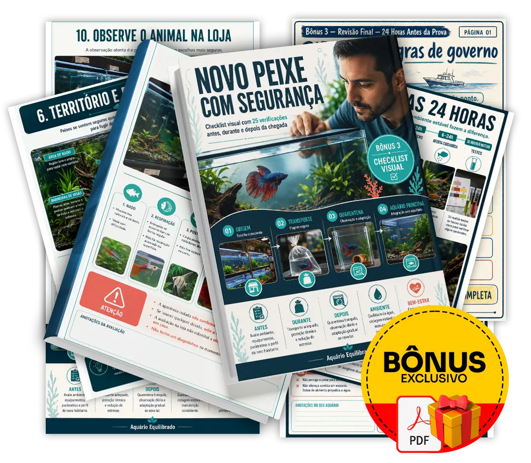 Novo Peixe sem Surpresas - 25 Verificações de Compatibilidade, Aclimatação e Observação
